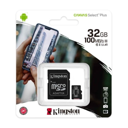 Memoria Micro SD Kingston de 32GB CANVAS