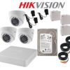 Combo  3 Cámaras Domo Hikvision con Alarma