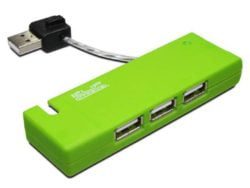 KlipX Green Multiplicador de Puertos USB Hub 2.0 KUH-400G